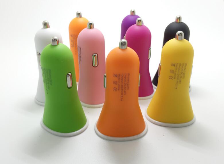 Car charger frosted small horn Car charge phone universal full 1A double ipad Car charge