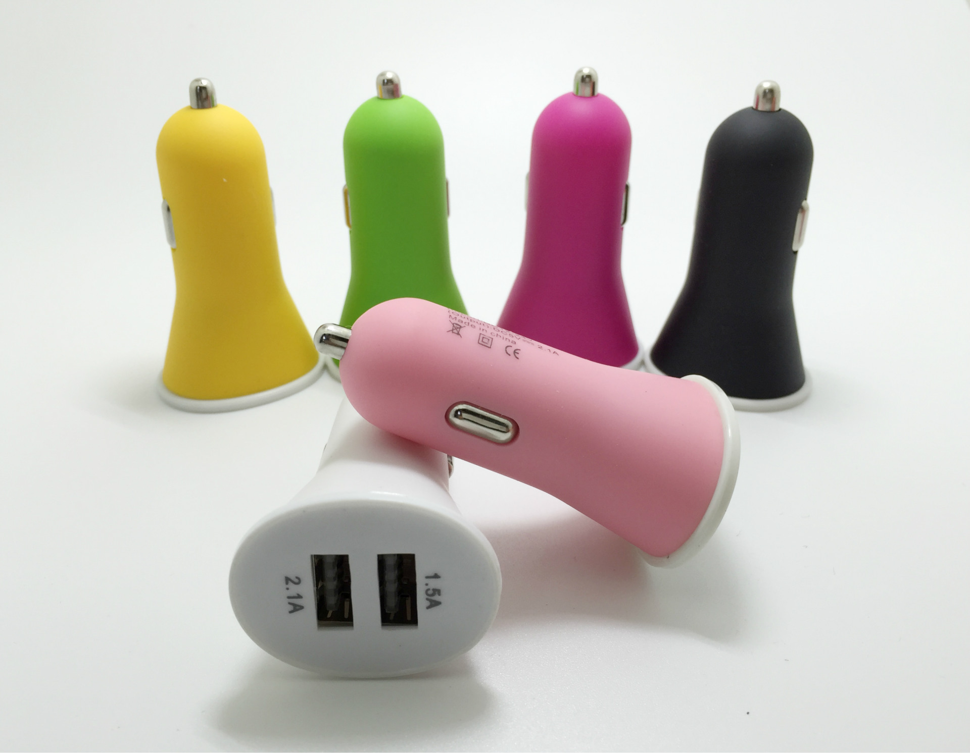 Car charger frosted small horn Car charge phone universal full 1A double ipad Car charge
