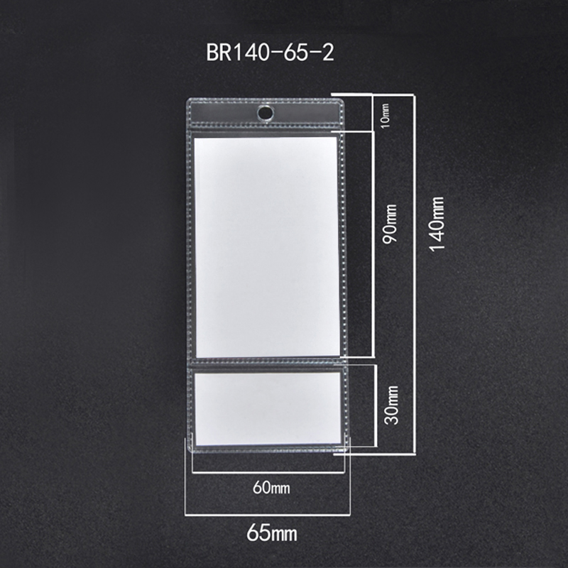 Wholesale PVC ID Card Case Transparent Vertical Badge Soft Film Work Permit Name Tag Card Insert Holder Product Tag