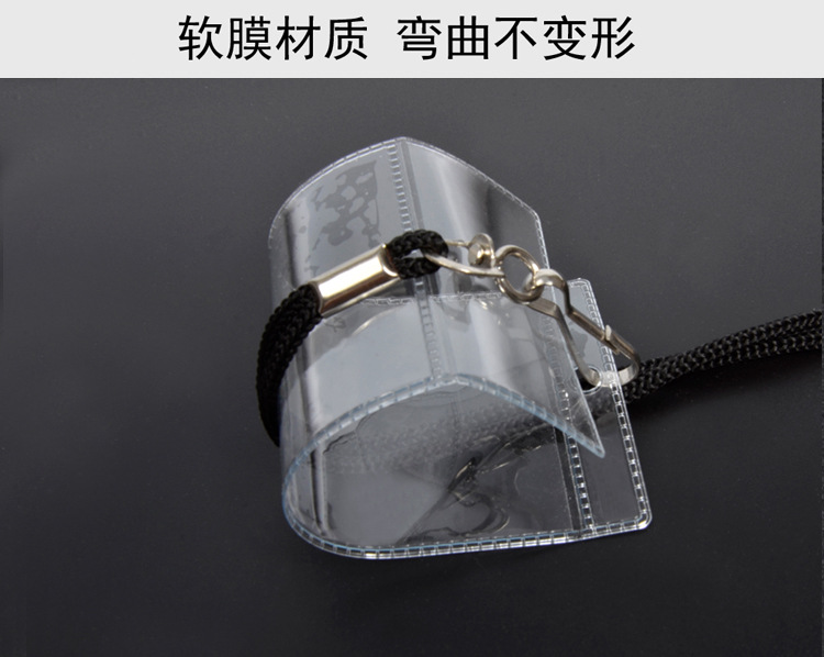 Wholesale PVC ID Card Case Transparent Vertical Badge Soft Film Work Permit Name Tag Card Insert Holder Product Tag