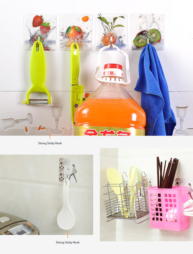 Strong Adhesive Sticking Wall Hanging Bearing Sucker Kitchen Hook Transparent Tracelss Paste No Punching behind the Door Sticky Hook T Strong Adhesive Sticking Wall Hanging Bearing Sucker Kitchen Hook Transparent Tracelss Paste No Punching behind the Door Sticky Hook T