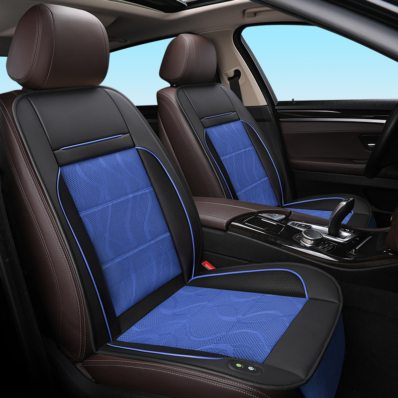 Summer Car Ventilation Cushion Refrigeration Seat Cushion Summer Blowing Breathable Heat Dissipation Cool Pad Truck Back Strap Fan