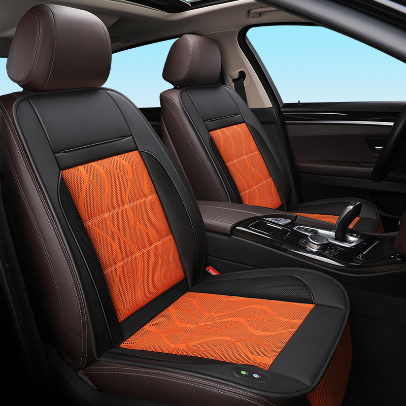 Summer Car Ventilation Cushion Refrigeration Seat Cushion Summer Blowing Breathable Heat Dissipation Cool Pad Truck Back Strap Fan