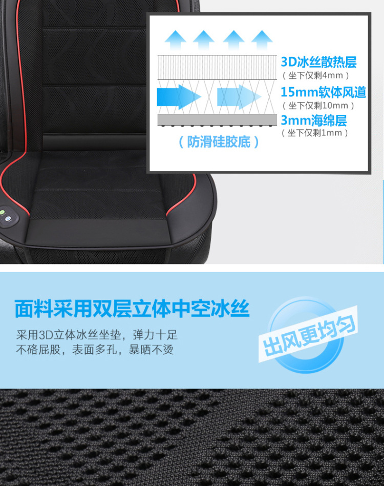Summer Car Ventilation Cushion Refrigeration Seat Cushion Summer Blowing Breathable Heat Dissipation Cool Pad Truck Back Strap Fan Summer Car Ventilation Cushion Refrigeration Seat Cushion Summer Blowing Breathable Heat Dissipation Cool Pad Truck Back Strap Fan