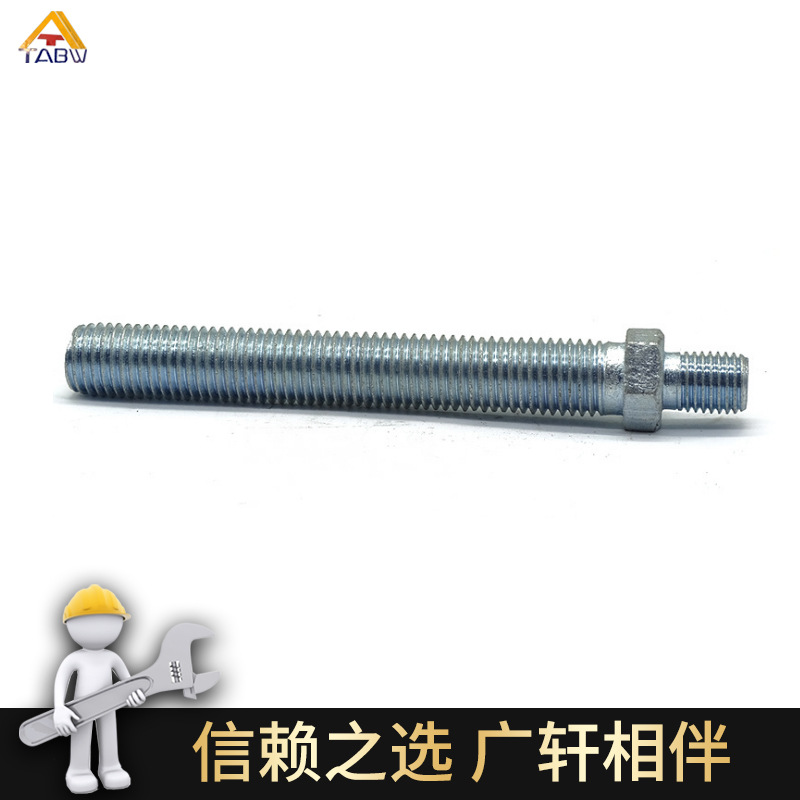 Non-Standard Stud Lengthened Hot Dip Galvanized Middle Nut Carbon Steel Screw High Strength Two-Start Worm Building Accessories