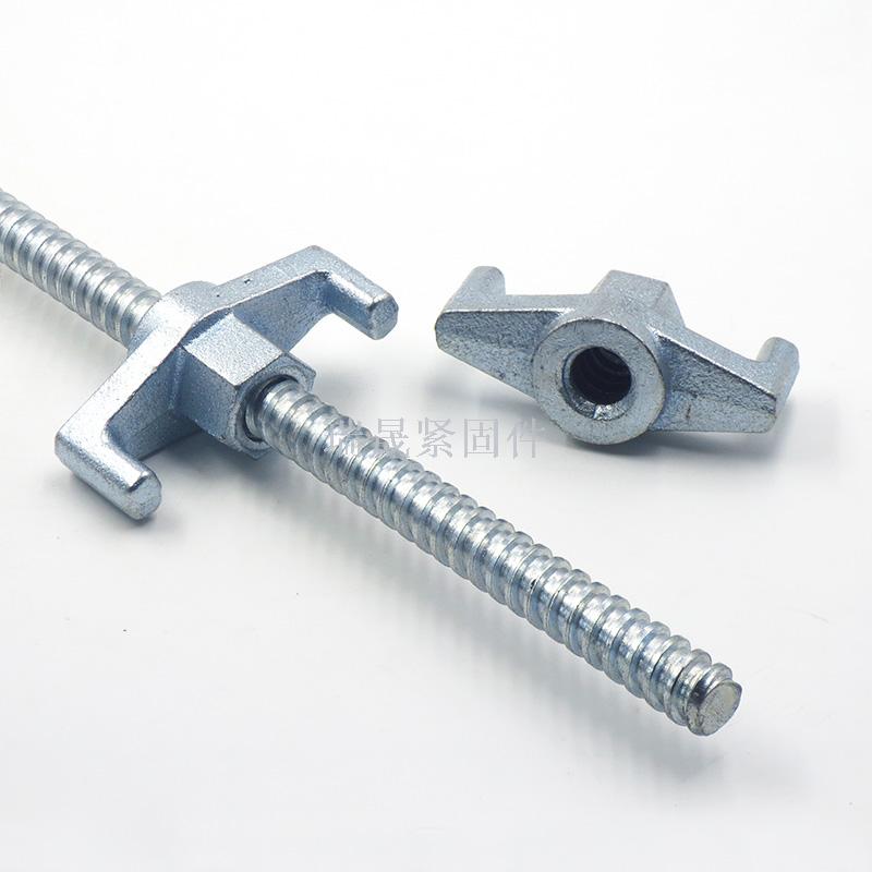 Building fittings trapezoid button screw through wall bolt trapezoid button wall bolt gable nut
