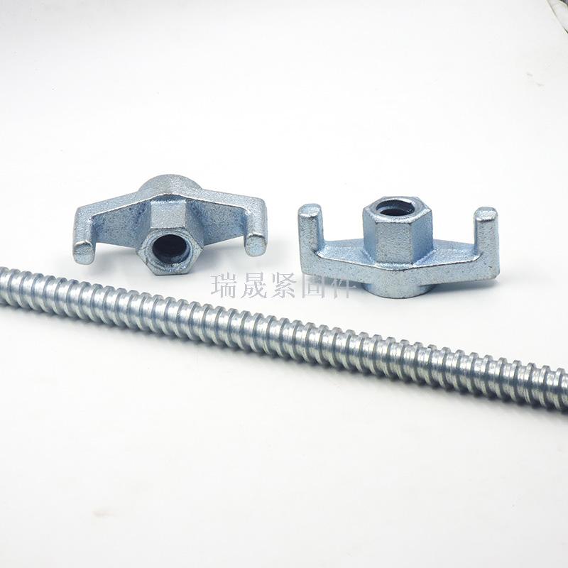Building fittings trapezoid button screw through wall bolt trapezoid button wall bolt gable nut