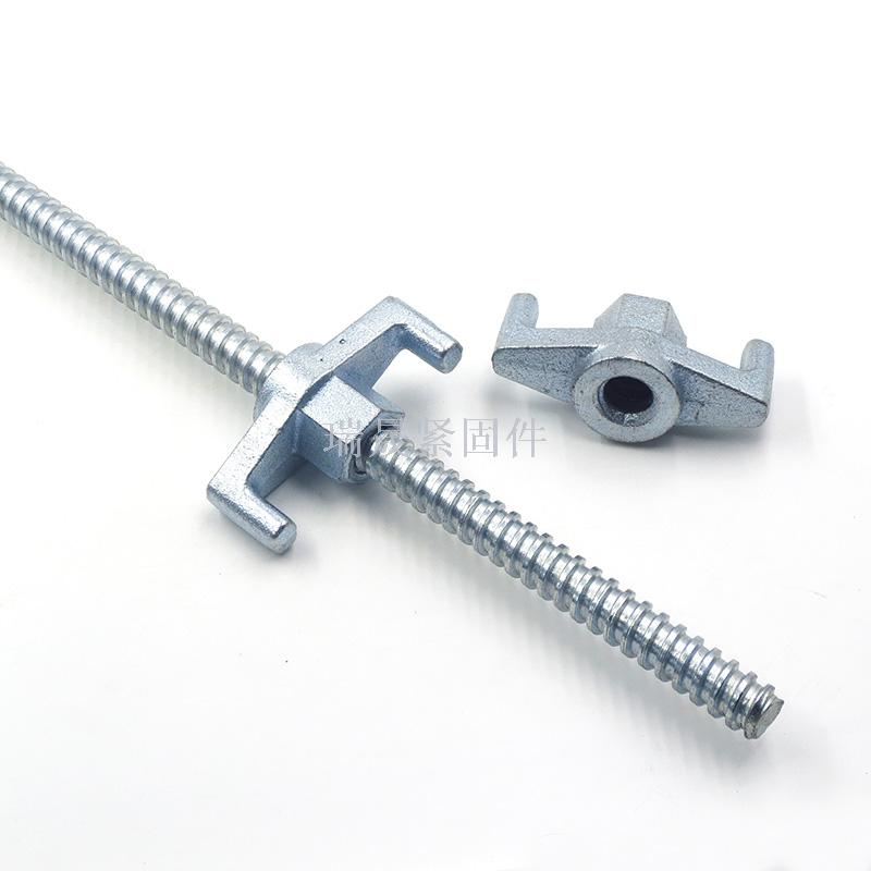 Building fittings trapezoid button screw through wall bolt trapezoid button wall bolt gable nut