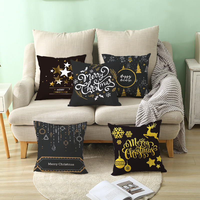 Amazon Hot Home Holy Supplies Christmas Pillow Cover Custom Nordic Style Pillow Back Seat Cushion Lumbar Cushion Cover
