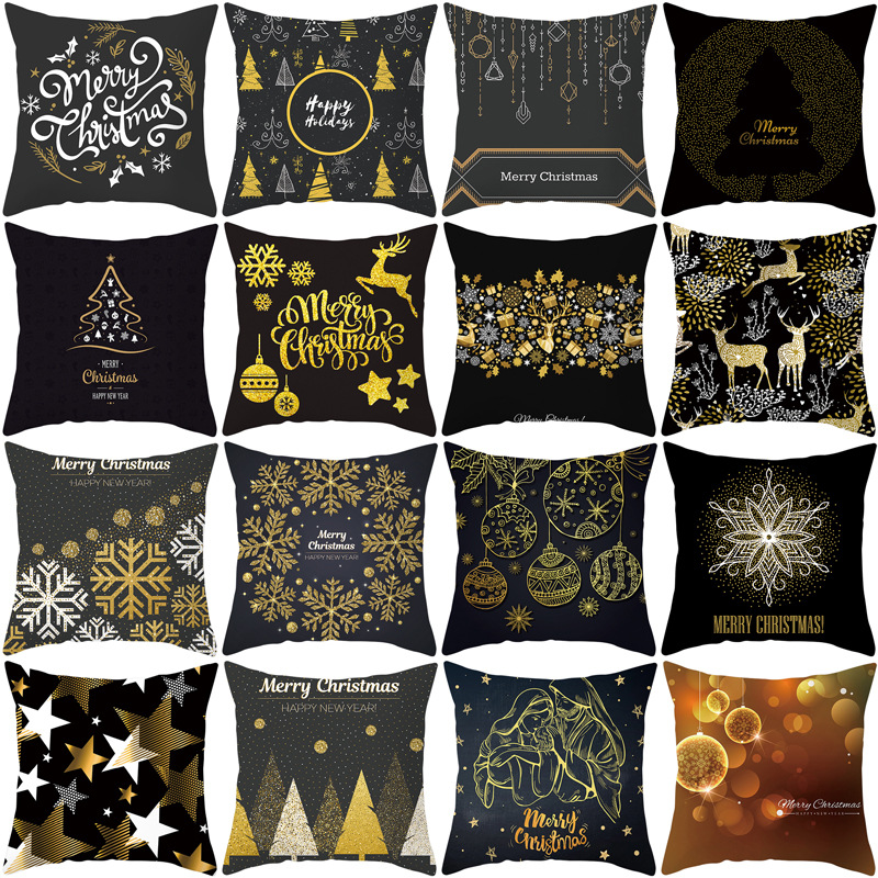 Amazon Hot Home Holy Supplies Christmas Pillow Cover Custom Nordic Style Pillow Back Seat Cushion Lumbar Cushion Cover