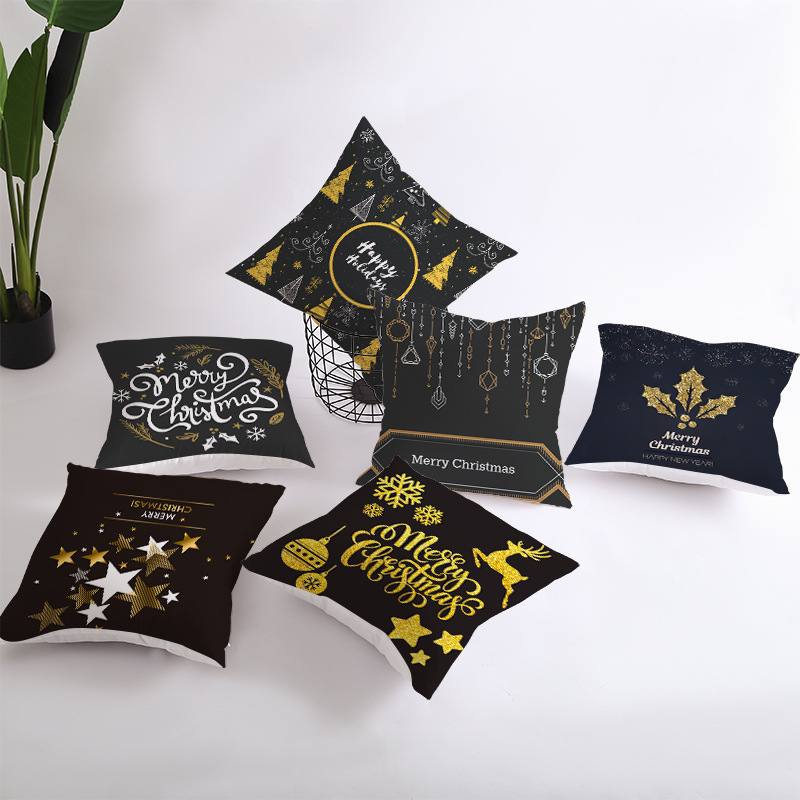 Amazon Hot Home Holy Supplies Christmas Pillow Cover Custom Nordic Style Pillow Back Seat Cushion Lumbar Cushion Cover