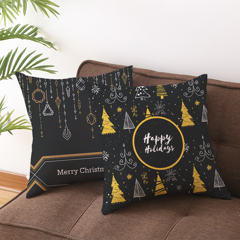Amazon Hot Home Holy Supplies Christmas Pillow Cover Custom Nordic Style Pillow Back Seat Cushion Lumbar Cushion Cover