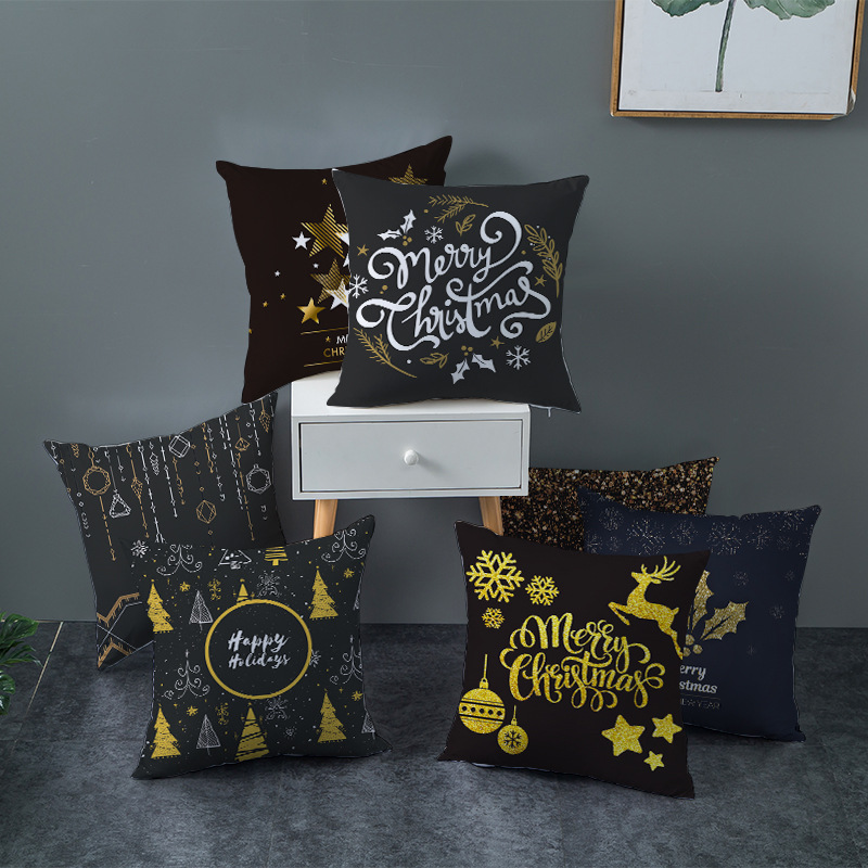 Amazon Hot Home Holy Supplies Christmas Pillow Cover Custom Nordic Style Pillow Back Seat Cushion Lumbar Cushion Cover