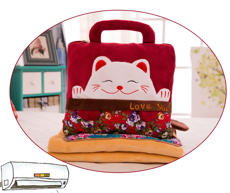 Customized Cartoon Summer Blanket Airable Cover Flannel Back Seat Cushion Dual Purpose Throw Pillow Quilt Customized Cartoon Summer Blanket Airable Cover Flannel Back Seat Cushion Dual Purpose Throw Pillow Quilt