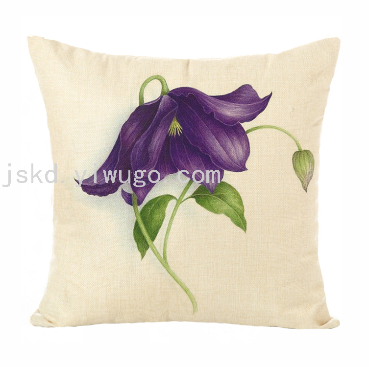 Plant Flower Digital Printed Pillowcase Sofa Living Room Pillows Office Chair Backrest Back Seat Cushion Plant Flower Digital Printed Pillowcase Sofa Living Room Pillows Office Chair Backrest Back Seat Cushion