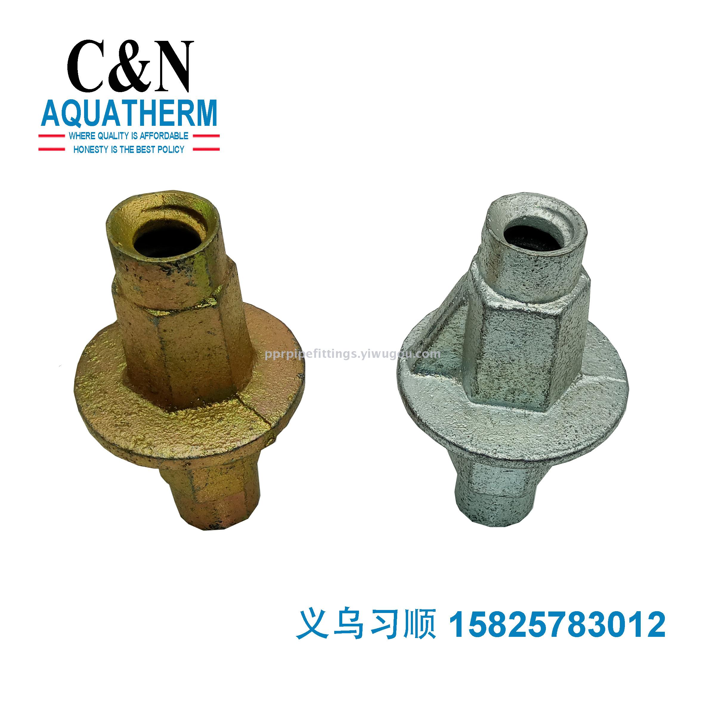 Ductile casting nut joint sealing screw wall embedded formwork accessories