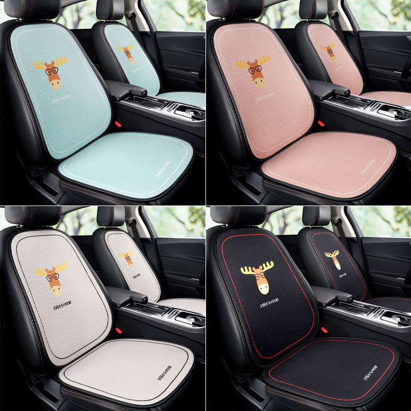 Car Seat Cushion Four Seasons Universal Single-Piece Mesh Three-Piece Set Car Seat Back Seat Cushion Support Customization One Piece Dropshipping