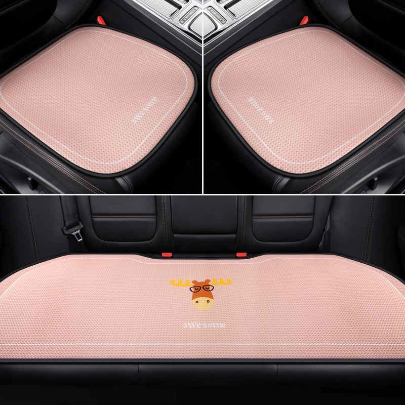 Car Seat Cushion Four Seasons Universal Single-Piece Mesh Three-Piece Set Car Seat Back Seat Cushion Support Customization One Piece Dropshipping