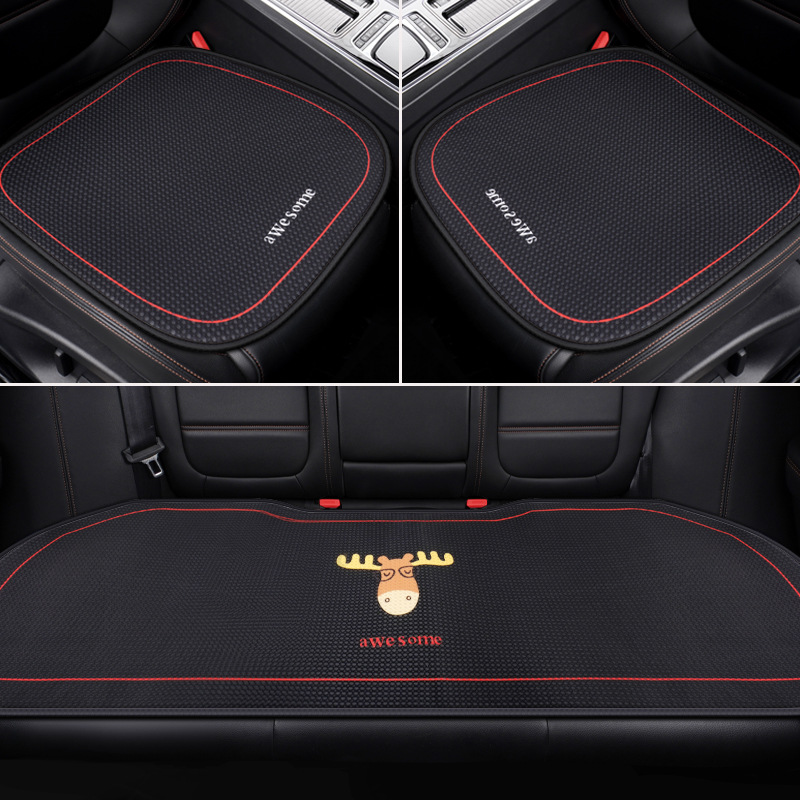 Car Seat Cushion Four Seasons Universal Single-Piece Mesh Three-Piece Set Car Seat Back Seat Cushion Support Customization One Piece Dropshipping
