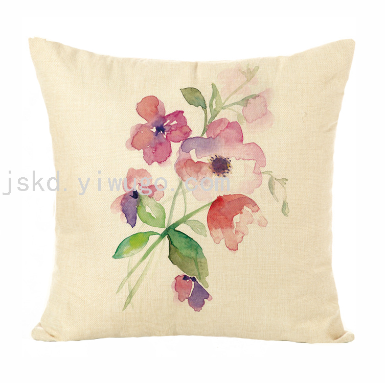 New Plain Linen Printed Pillowcase Sample Room Decoration Pillow Sofa Office Cushion Back Seat Cushion New Plain Linen Printed Pillowcase Sample Room Decoration Pillow Sofa Office Cushion Back Seat Cushion