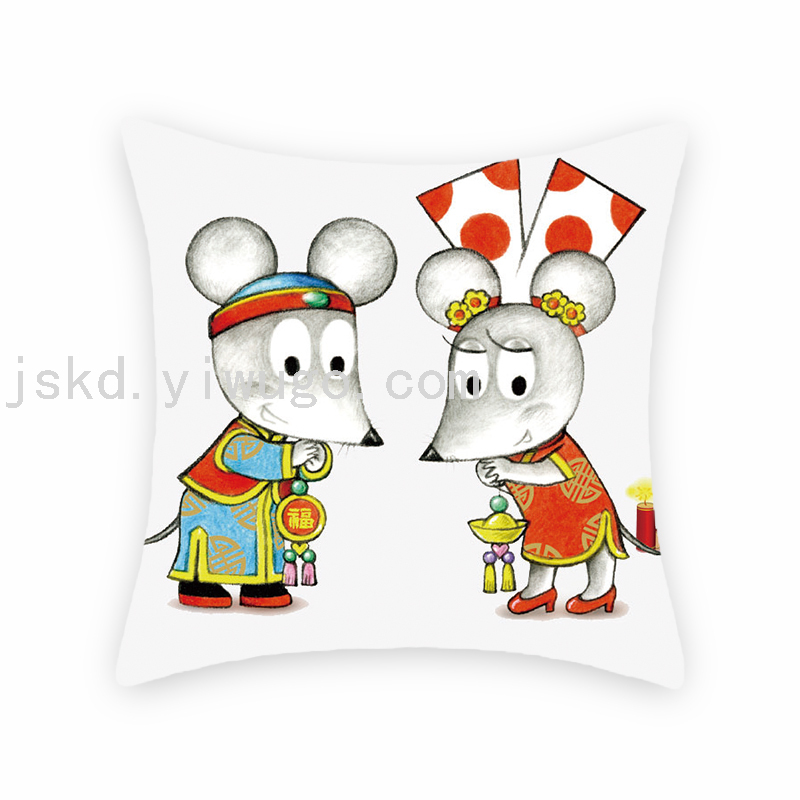 Cartoon Cartoon Mouse Digital Printed Pillowcase Sofa Living Room Pillows Bedroom Bedside Backrest Back Seat Cushion Cartoon Cartoon Mouse Digital Printed Pillowcase Sofa Living Room Pillows Bedroom Bedside Backrest Back Seat Cushion