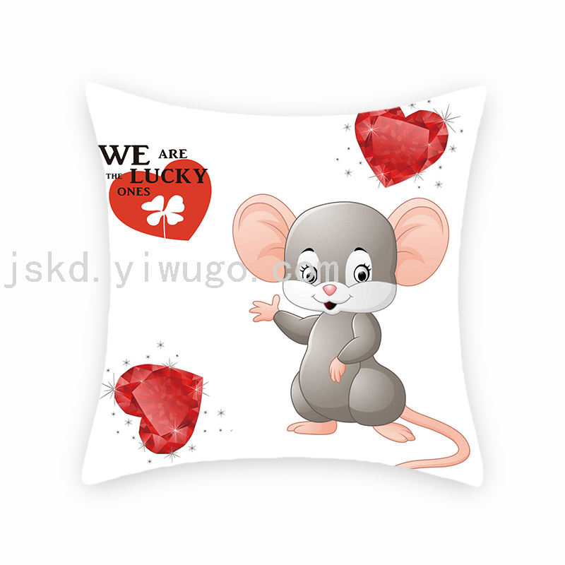 Cartoon Cartoon Mouse Digital Printed Pillowcase Sofa Living Room Pillows Bedroom Bedside Backrest Back Seat Cushion Cartoon Cartoon Mouse Digital Printed Pillowcase Sofa Living Room Pillows Bedroom Bedside Backrest Back Seat Cushion