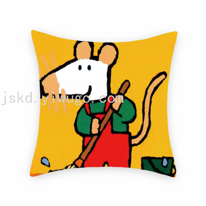 Cartoon Cartoon Mouse Digital Printed Pillowcase Sofa Living Room Pillows Bedroom Bedside Backrest Back Seat Cushion Cartoon Cartoon Mouse Digital Printed Pillowcase Sofa Living Room Pillows Bedroom Bedside Backrest Back Seat Cushion