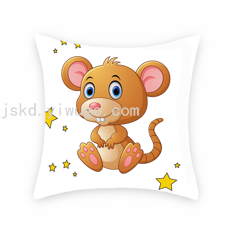 Cartoon Cartoon Mouse Digital Printed Pillowcase Sofa Living Room Pillows Bedroom Bedside Backrest Back Seat Cushion Cartoon Cartoon Mouse Digital Printed Pillowcase Sofa Living Room Pillows Bedroom Bedside Backrest Back Seat Cushion