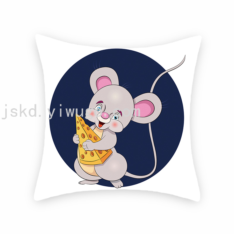 Cartoon Cartoon Mouse Digital Printed Pillowcase Sofa Living Room Pillows Bedroom Bedside Backrest Back Seat Cushion Cartoon Cartoon Mouse Digital Printed Pillowcase Sofa Living Room Pillows Bedroom Bedside Backrest Back Seat Cushion