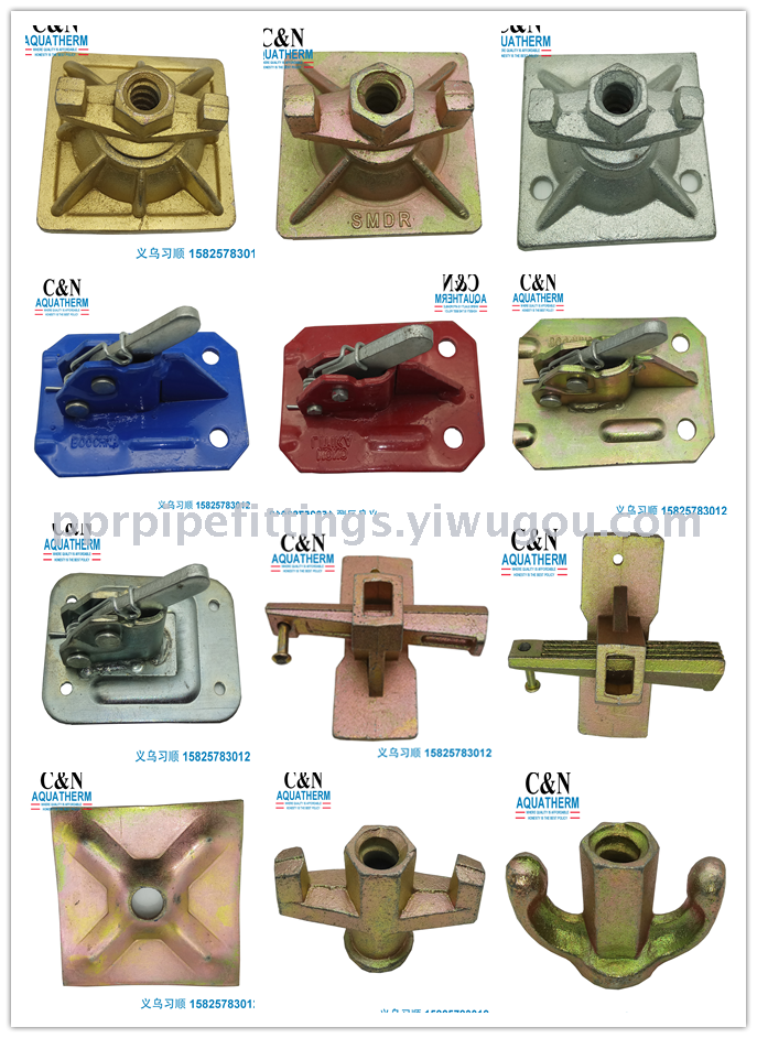 Wall screw nut screw disc type nut embedded bolt bracket