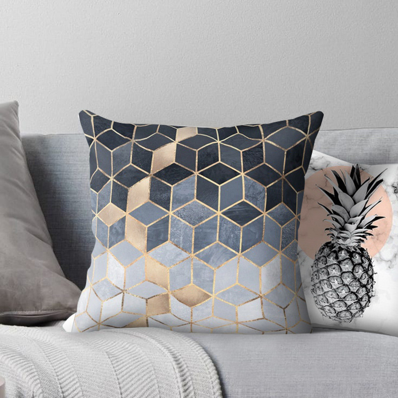 Pineapple Leaf Yellow Pillow Cross-Border Geometric Pillow Cover Pillow Back Seat Cushion Sofa Cushion Nordic Custom