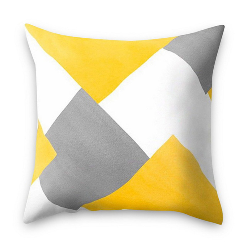 Pineapple Leaf Yellow Pillow Cross-Border Geometric Pillow Cover Pillow Back Seat Cushion Sofa Cushion Nordic Custom
