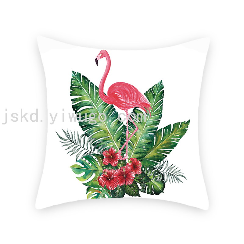 Flamingo Short Plush Digital Printed Pillowcase Sofa Office Cushion Bedside Backrest Back Seat Cushion Flamingo Short Plush Digital Printed Pillowcase Sofa Office Cushion Bedside Backrest Back Seat Cushion