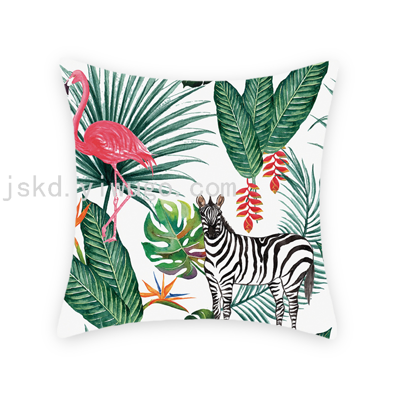 Flamingo Short Plush Digital Printed Pillowcase Sofa Office Cushion Bedside Backrest Back Seat Cushion Flamingo Short Plush Digital Printed Pillowcase Sofa Office Cushion Bedside Backrest Back Seat Cushion