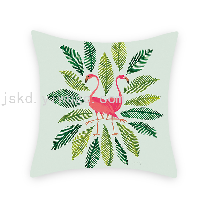 Flamingo Short Plush Digital Printed Pillowcase Sofa Office Cushion Bedside Backrest Back Seat Cushion Flamingo Short Plush Digital Printed Pillowcase Sofa Office Cushion Bedside Backrest Back Seat Cushion