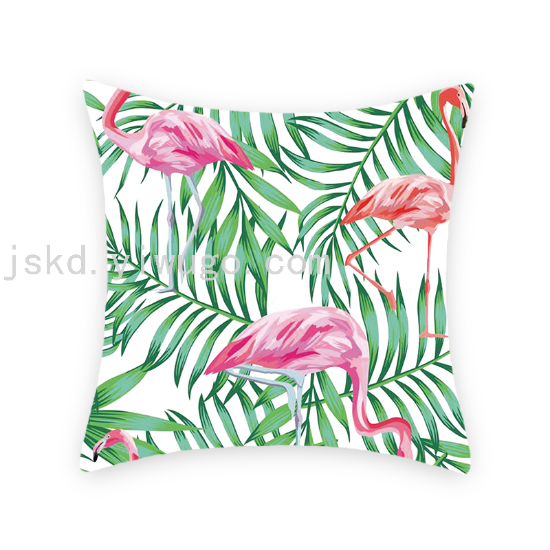 Flamingo Short Plush Digital Printed Pillowcase Sofa Office Cushion Bedside Backrest Back Seat Cushion Flamingo Short Plush Digital Printed Pillowcase Sofa Office Cushion Bedside Backrest Back Seat Cushion