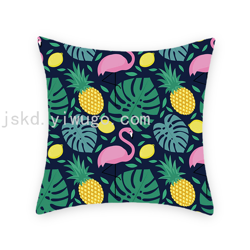 Flamingo Short Plush Digital Printed Pillowcase Sofa Office Cushion Bedside Backrest Back Seat Cushion Flamingo Short Plush Digital Printed Pillowcase Sofa Office Cushion Bedside Backrest Back Seat Cushion