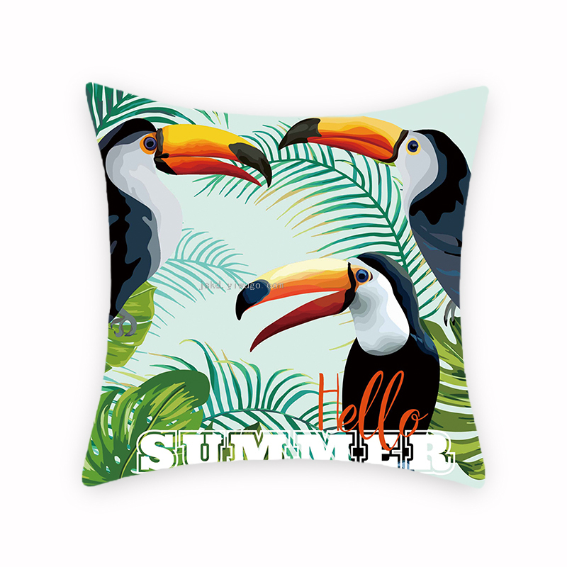 Tropical Plants Kyorochan Series Digital Printing Pillow Foreign Trade New Style Amazon Back Seat Cushion Graphic Customization Tropical Plants Kyorochan Series Digital Printing Pillow Foreign Trade New Style Amazon Back Seat Cushion Graphic Customization