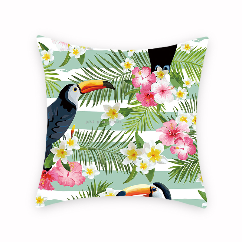 Tropical Plants Kyorochan Series Digital Printing Pillow Foreign Trade New Style Amazon Back Seat Cushion Graphic Customization Tropical Plants Kyorochan Series Digital Printing Pillow Foreign Trade New Style Amazon Back Seat Cushion Graphic Customization