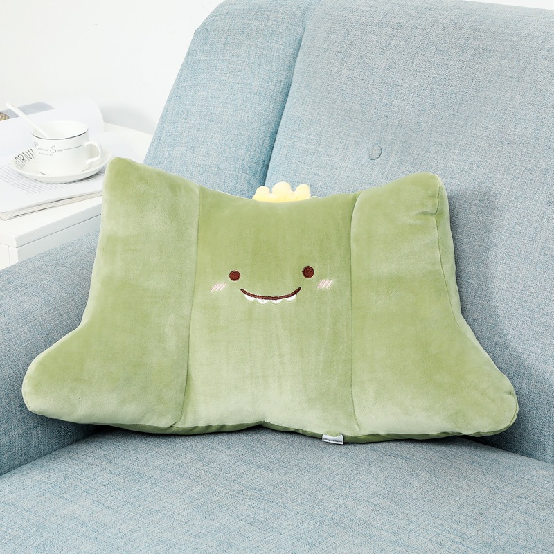 Spot Cute Cartoon Plush Horn Lumbar Support Pillow Car Cushion Office Cushion Gift Customization Factory Direct Sales