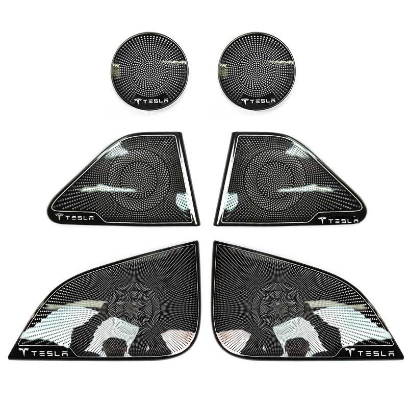 For Tesla MODEL3 Horn Cover Audio Panel Cover Car Door Kickplate for Interior Modification Accessories