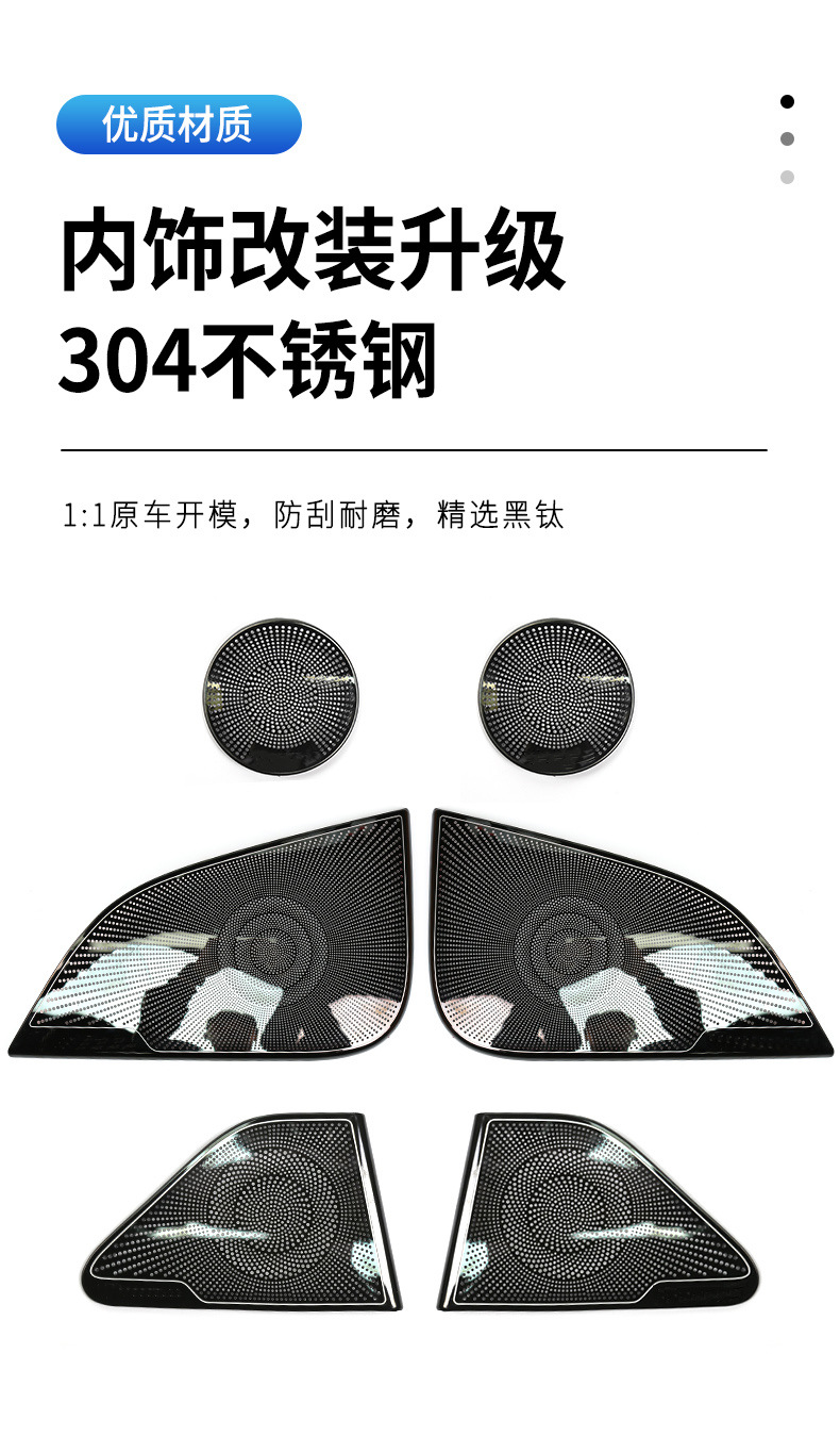 For Tesla MODEL3 Horn Cover Audio Panel Cover Car Door Kickplate for Interior Modification Accessories