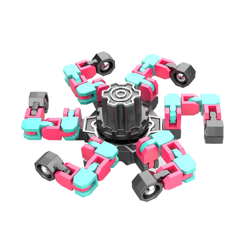 Fingertip Mechanical Gyro Decompression Transformable Mecha Chain Bearing Hand Spinner Children&#039;s DIY Creative Popular Toy