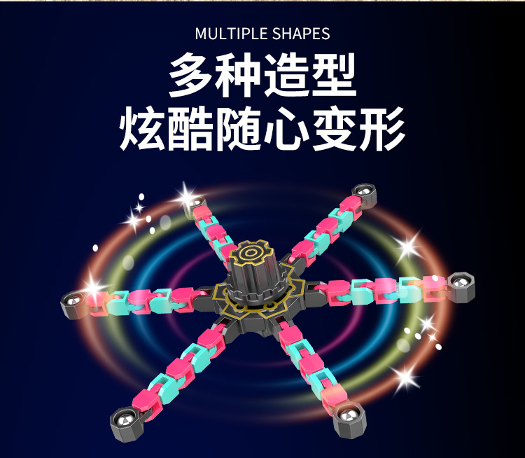 Fingertip Mechanical Gyro Decompression Transformable Mecha Chain Bearing Hand Spinner Children's DIY Creative Popular Toy Fingertip Mechanical Gyro Decompression Transformable Mecha Chain Bearing Hand Spinner Children's DIY Creative Popular Toy