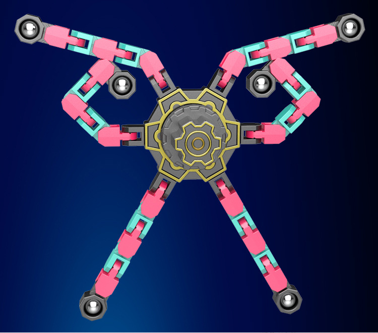 Fingertip Mechanical Gyro Decompression Transformable Mecha Chain Bearing Hand Spinner Children's DIY Creative Popular Toy Fingertip Mechanical Gyro Decompression Transformable Mecha Chain Bearing Hand Spinner Children's DIY Creative Popular Toy