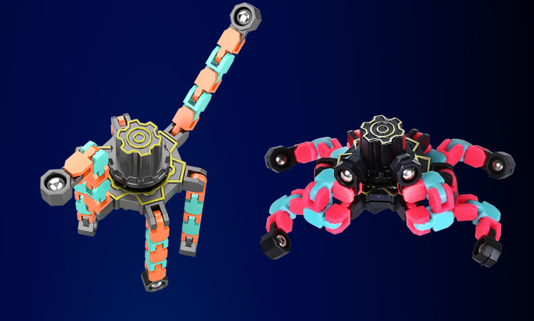 Fingertip Mechanical Gyro Decompression Transformable Mecha Chain Bearing Hand Spinner Children's DIY Creative Popular Toy Fingertip Mechanical Gyro Decompression Transformable Mecha Chain Bearing Hand Spinner Children's DIY Creative Popular Toy