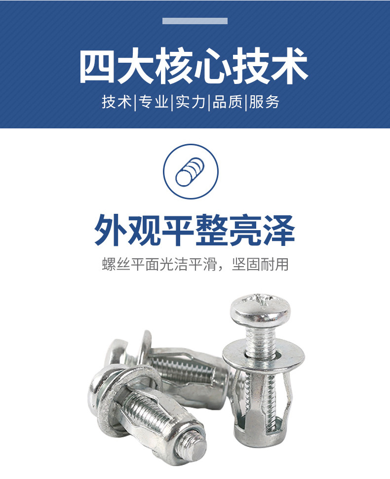 Petal Nut Expansion Lantern Nut Hollow Iron Sheet Plastic Plate Aluminum Plate Screw Expansion Screw Casing M5m6