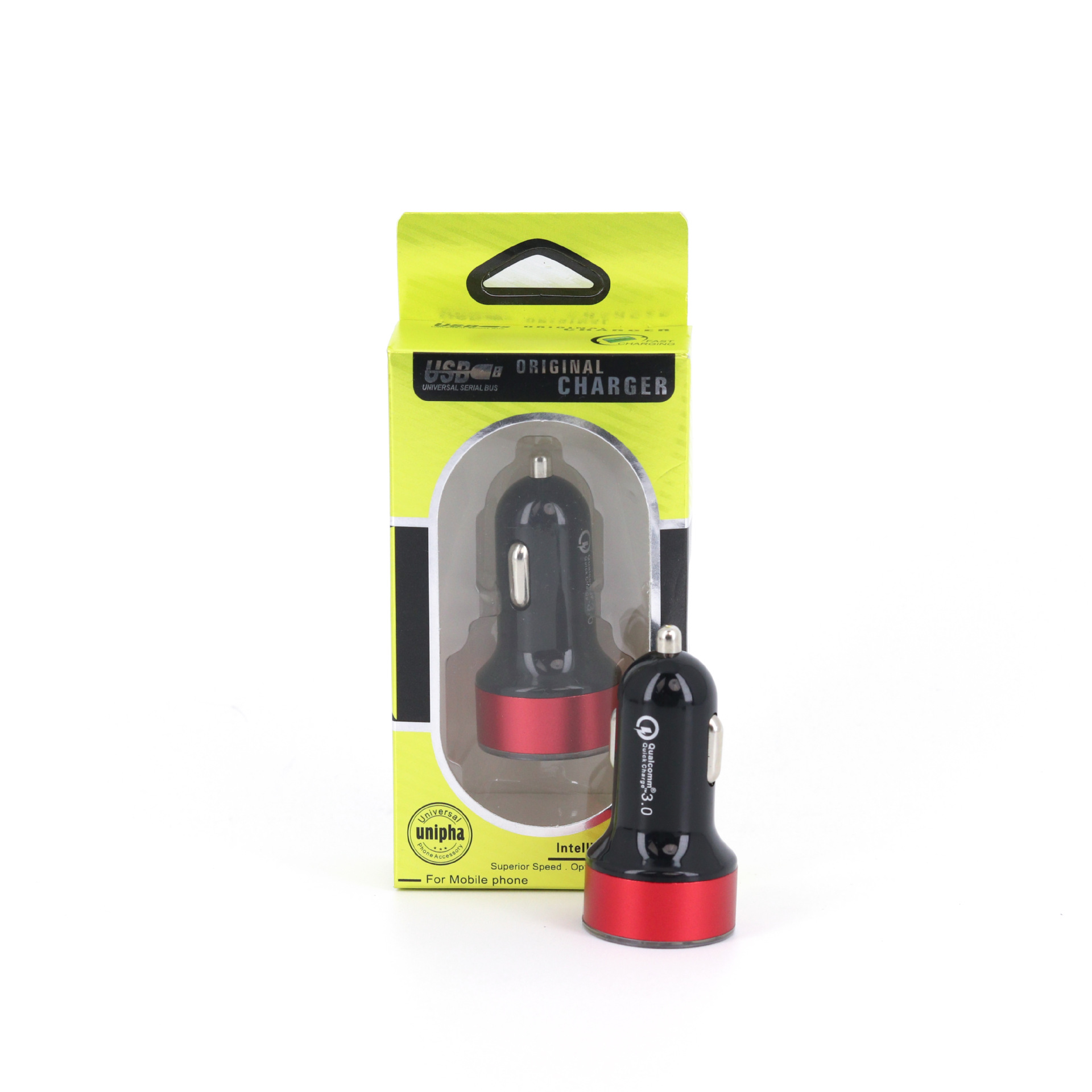 Currently Available Wholesale Car Charger New Multi-Function Digital Dual USB Car Charger Quick Charge Vehicle-Mounted Mobile Phone Car Charger Generator
