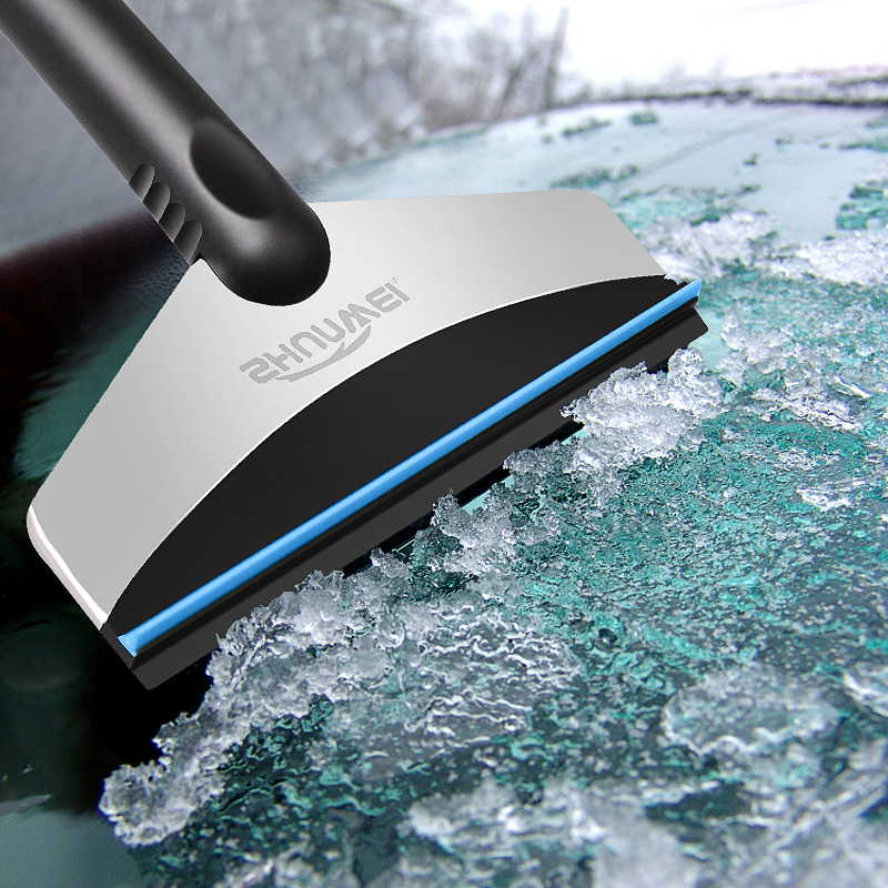 Shunwei Multi-Functional Stainless Steel Ice Snow Shovel Non-Slip Snow Shovel Ice Shovel Wiper Car Snow Plough Shovel