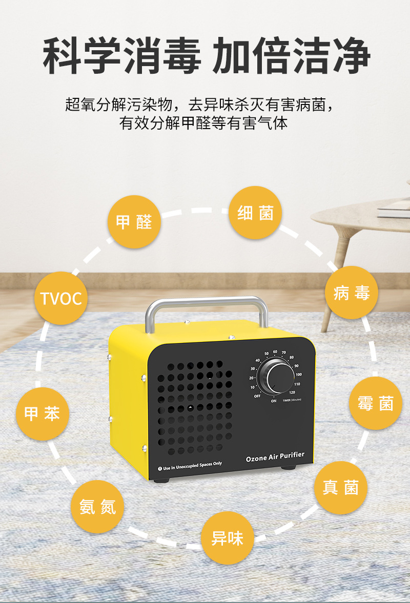 Ozone Generator Household Indoor Ozone Formaldehyde Removal Sterilization Purifier New House Furniture Disinfection Ozone Machine Ozone Generator Household Indoor Ozone Formaldehyde Removal Sterilization Purifier New House Furniture Disinfection Ozone Machine